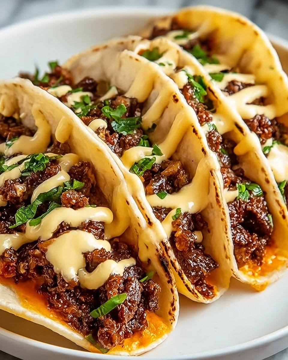 Garlic Butter Honey BBQ Beef Tacos Recipe — image 1