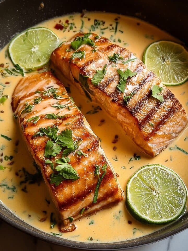 Poached Salmon in Coconut Lime Sauce Recipe