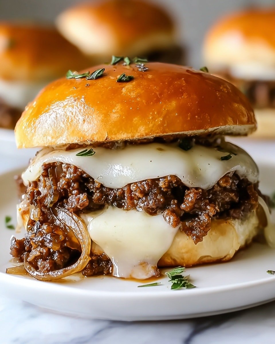 French Onion Beef Sloppy Joes Recipe – serve/detail