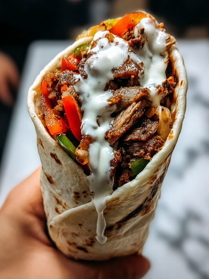 Homemade Chicken Shawarma with Creamy Garlic Sauce Recipe